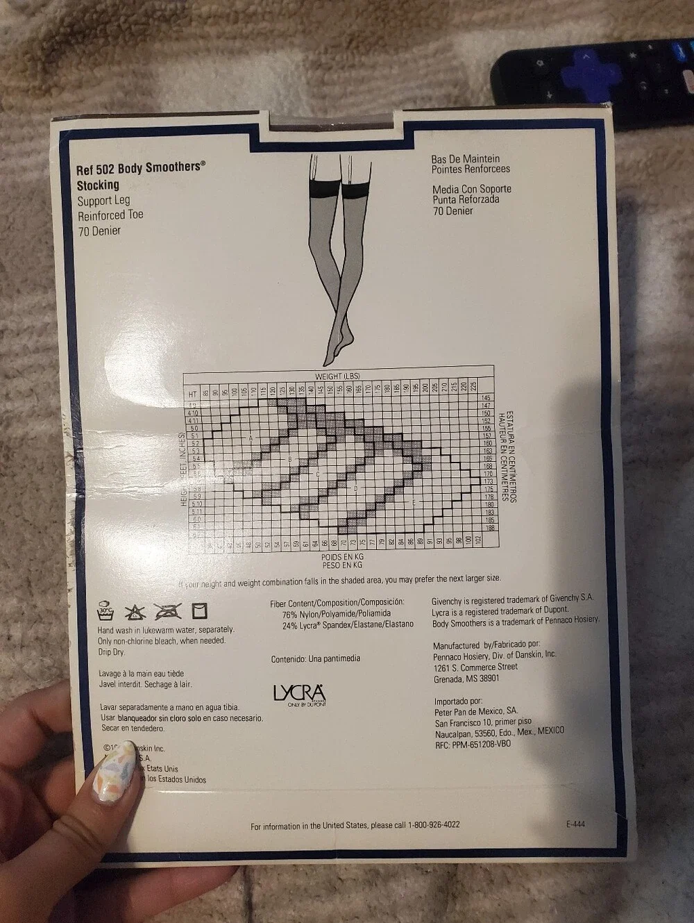 NIB Vintage Givenchy Body Smoothers Le Greige Taupe Opaque Stockings - Size C